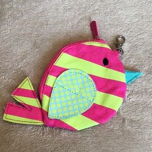Thirty-one Icon Coin Purse Pink Yellow Bird RARE